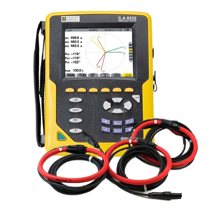 Chauvin Arnoux CA8333 Supplied with 3 x A193-450 Clamps (10,000A CATIII Rated)