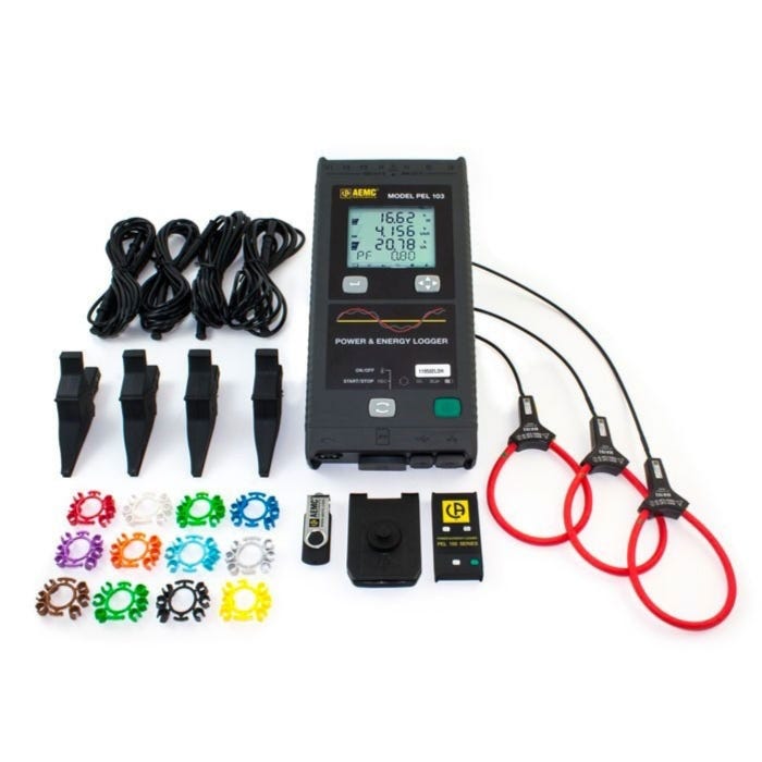 Chauvin Arnoux PEL103 Power Quality Analyser Kit with MA193 Clamps