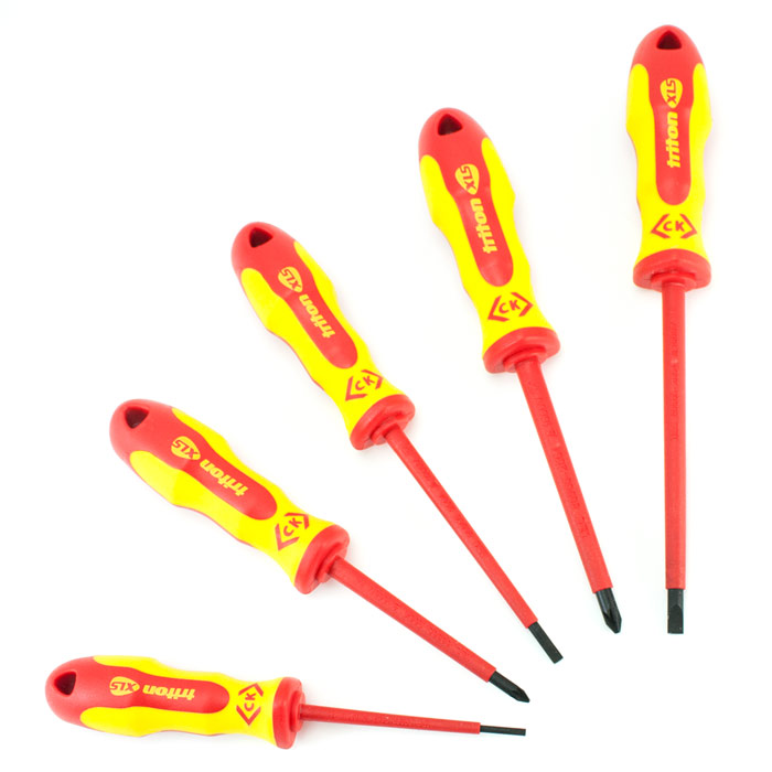 CK Triton XLS 5 Piece Insulated Screwdriver Set (Slotted and Pozi)