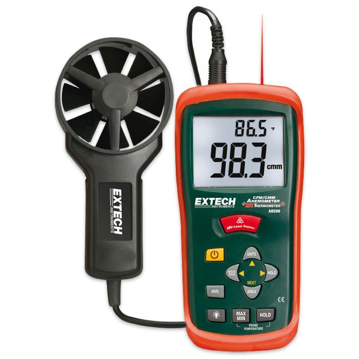 Extech AN200 CFM/CMM Thermo-Anemometer