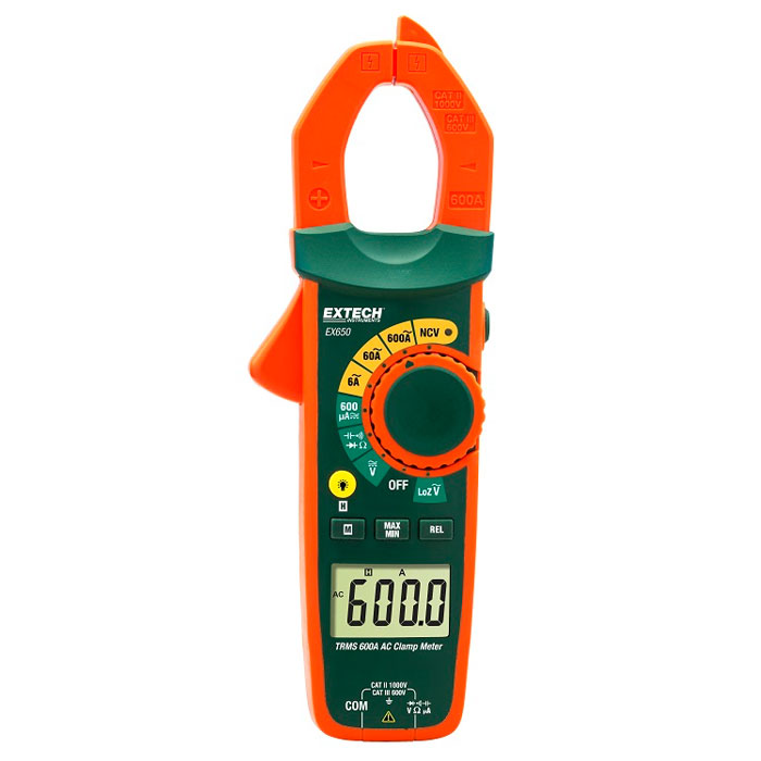 Extech EX650 True RMS 600A AC Clamp Meter