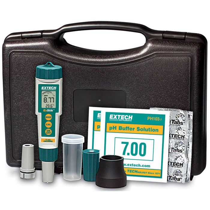 Extech EX800 ExStik 3 in 1 Chlorine, pH, Temperature Kit