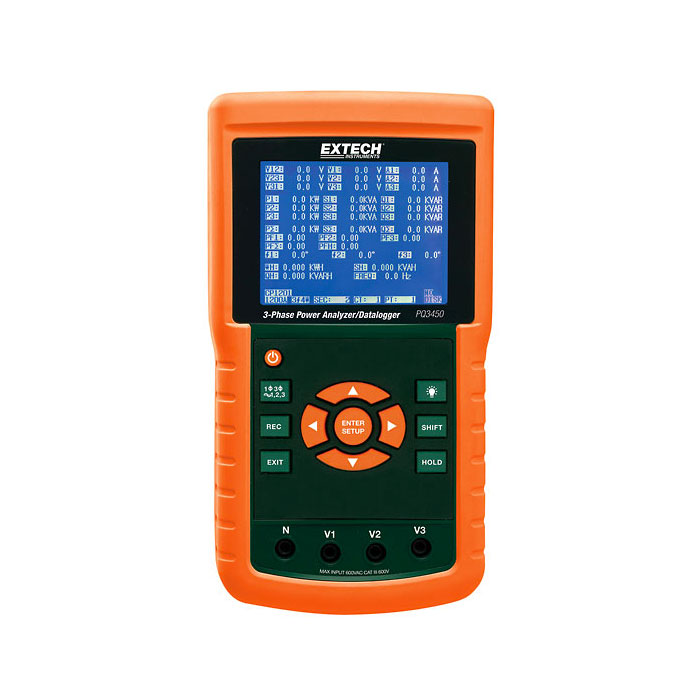 Extech PQ3450 3 Phase Power Analyser / Datalogger | test-meter.co.uk