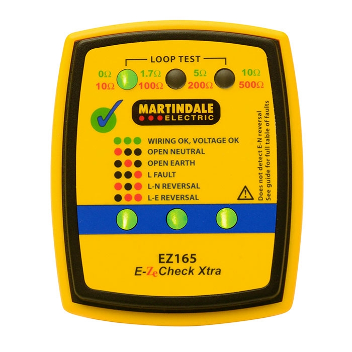Martindale EZ165 Socket and Non-Trip Earth Loop Tester