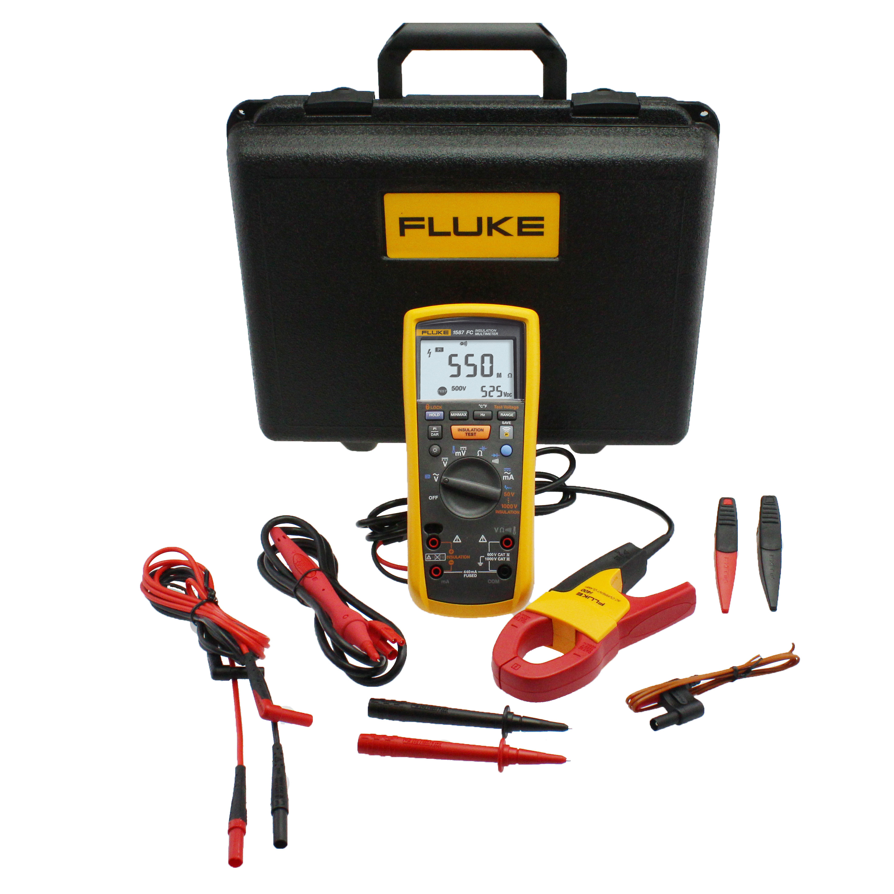 Fluke Fluke-1587 FC Fluke 1587 FC 2-in-1 Insulation Multimeter & i400 400 Amp AC Current Clamp 