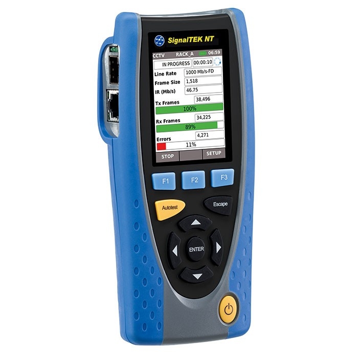 Trend SignalTEK NT Copper and Fibre Network Transmission Tester angle