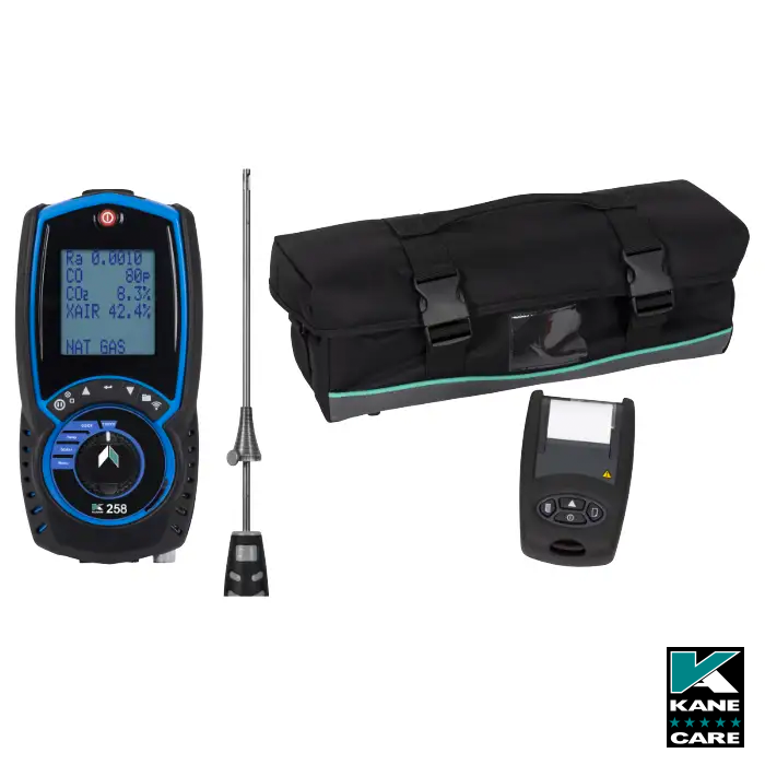 Kane 258 Combustion Flue Gas Analyser Kit with Kane Care