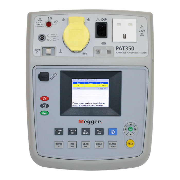 PAT350 Megger Portable Appliance Tester