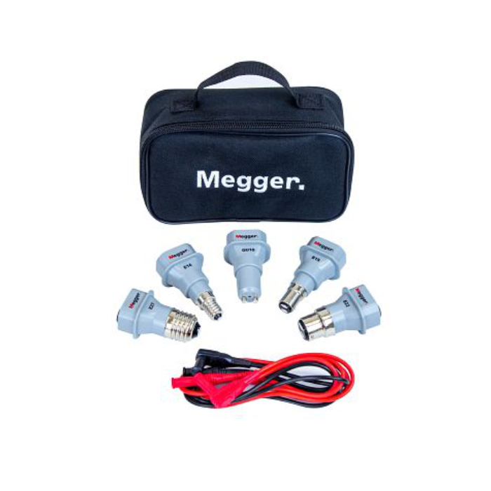 Megger LA-KIT Lamp Adaptor Testing Kit contents