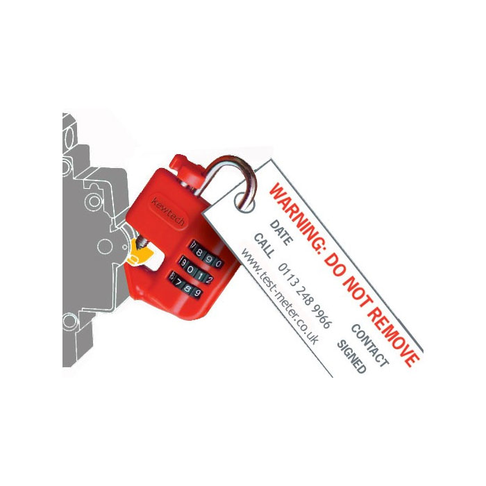 Kewtech Kewlok MCB Electrical Safety Lock Out Padlock Combination 