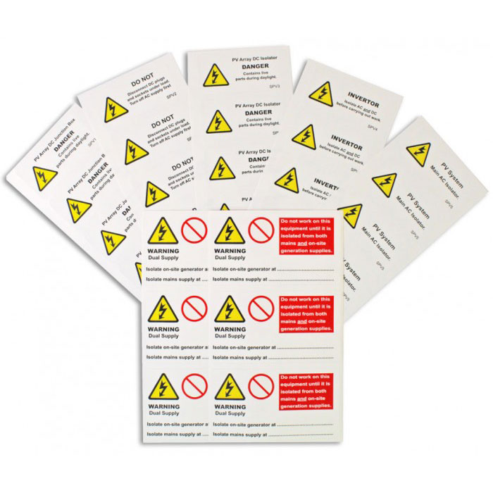 Solar Warning Labels - Photovoltaic Systems