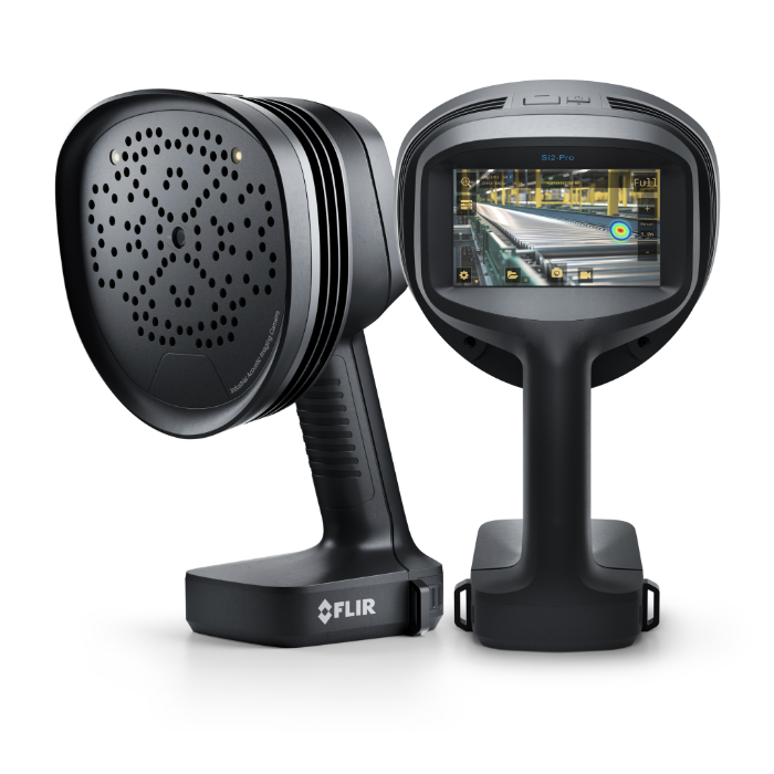 FLIR Si2-PRO Industrial Acoustic Imaging Camera screen and microphone view