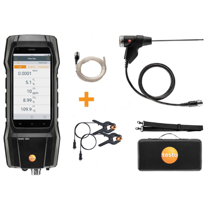 Testo 300 Smart Flue Gas Analyser Advanced Kit - Limited Black Edition
