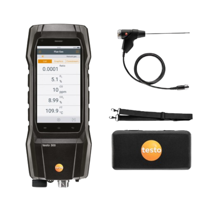 Testo 300+ Flue Gas Analyser Standard Kit