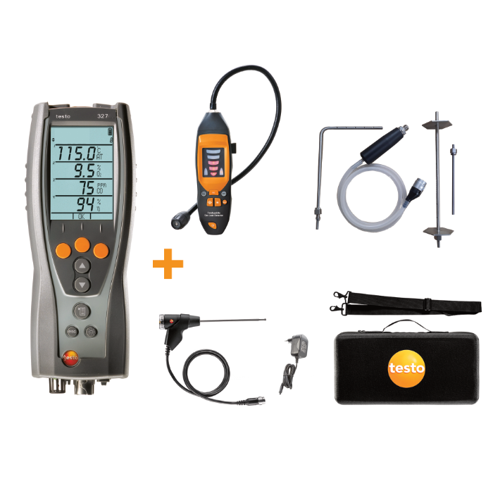 Testo 327-1 Standard Kit with Gas Leak Detector and CPA1
